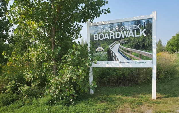 Findlay Creek Boardwalk - Current Entrance Sign